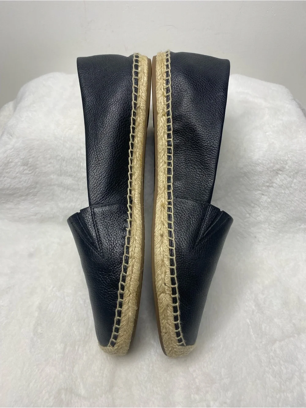 Michael Kors Navy Leather Espadrille Slip-On